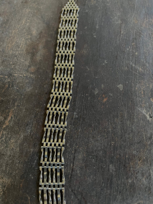 Vintage English Sterling Mesh Twist Bracelet