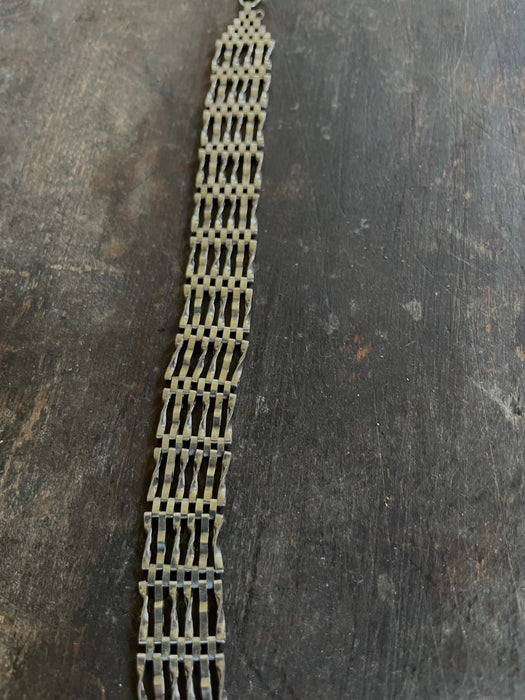 Vintage English Sterling Mesh Twist Bracelet