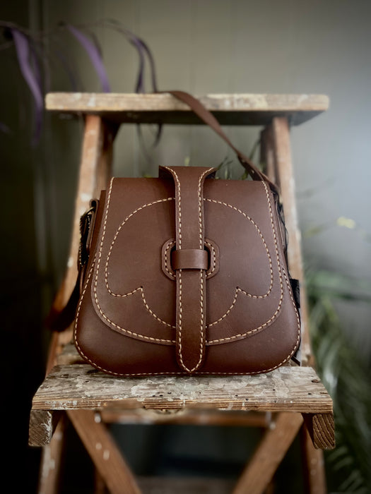 Flora Hand-Stitched Leather Crossbody