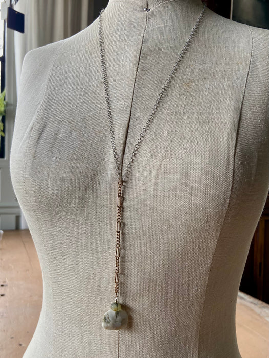 Ocean Jasper 1800s Watch Chain Simple Chain Drop Necklace