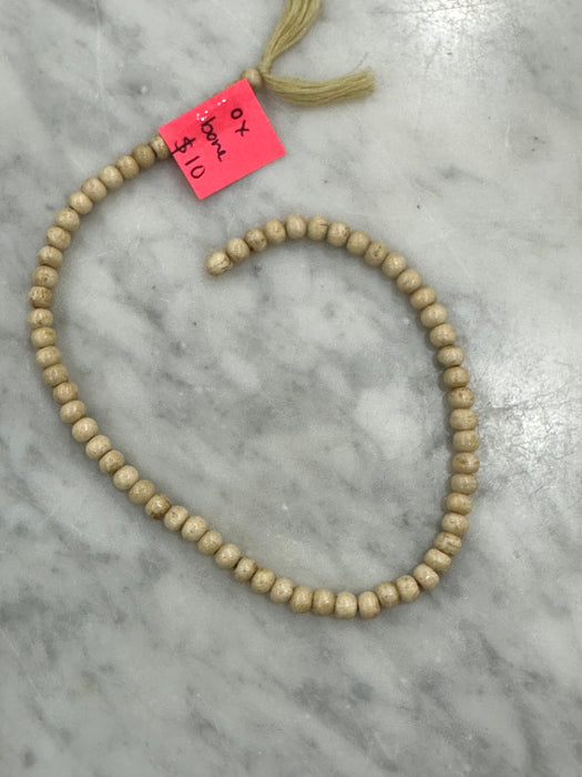 Light Brown Ox Bone Bead Strand