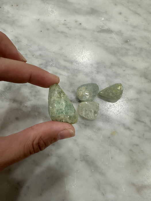 Faceted Aquamarine Large Nugget Beads - #3