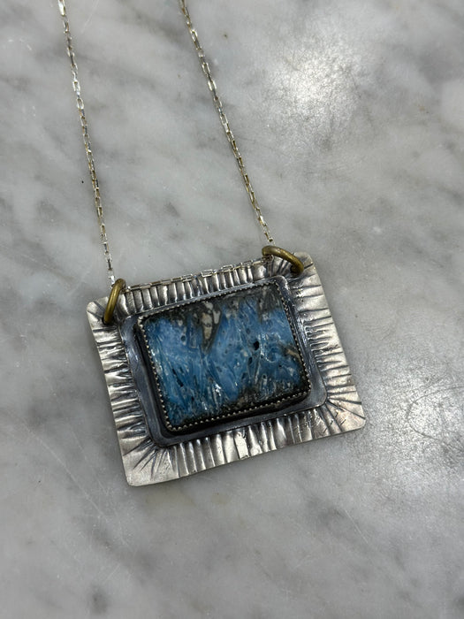 Blue Skeletal Glacierite Necklace