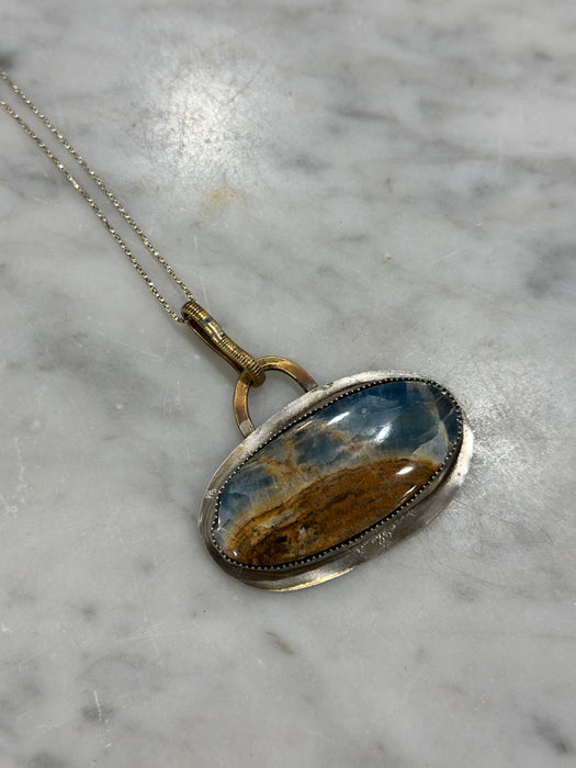 Blue Opal Scenic Stone Necklace