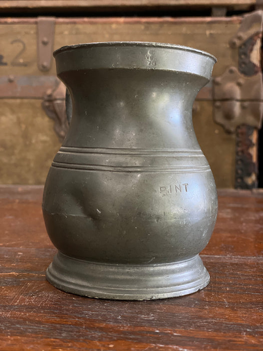 Solid Pewter Pint Pitcher