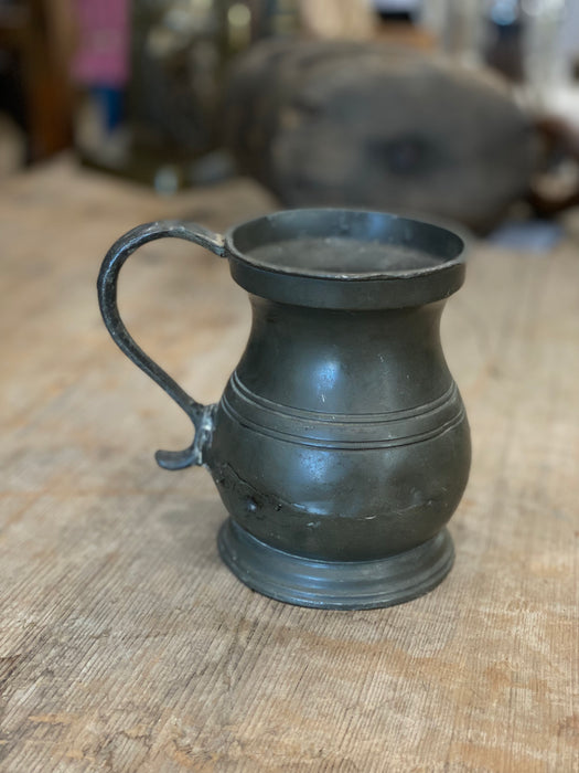 Solid Pewter Pint Pitcher