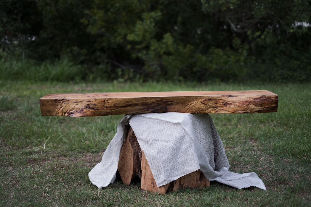 Spalted Magnolia Live Edge Floating Shelf