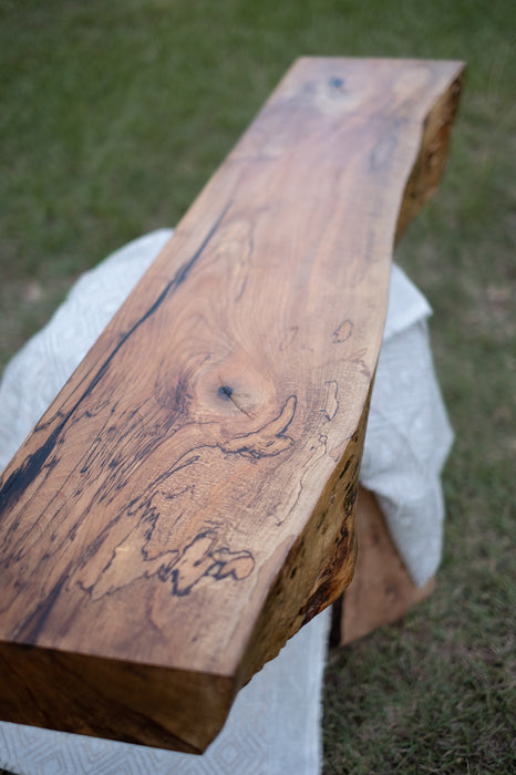 Spalted Magnolia Live Edge Floating Shelf