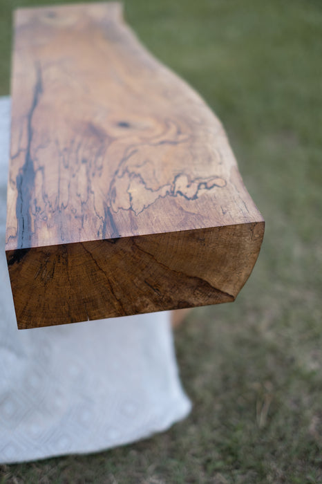 Spalted Magnolia Live Edge Floating Shelf