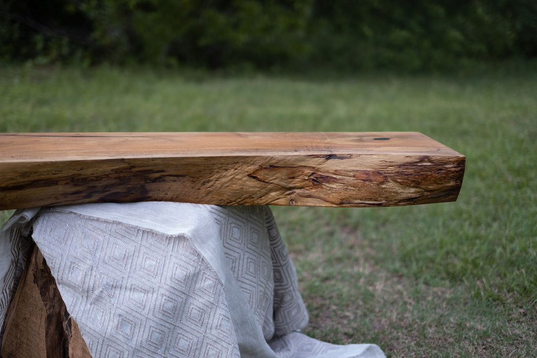 Spalted Magnolia Live Edge Floating Shelf