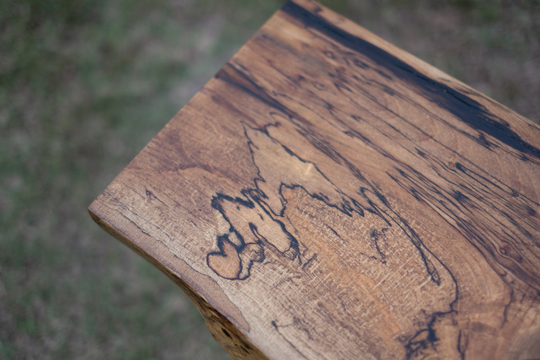 Spalted Magnolia Live Edge Floating Shelf