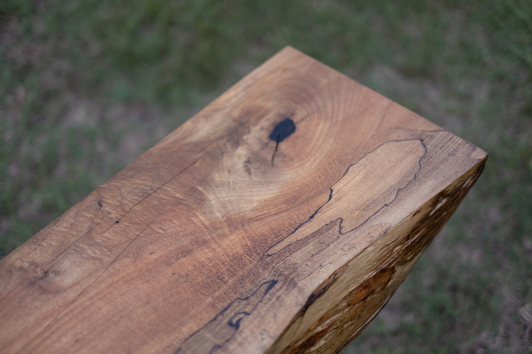 Spalted Magnolia Live Edge Floating Shelf