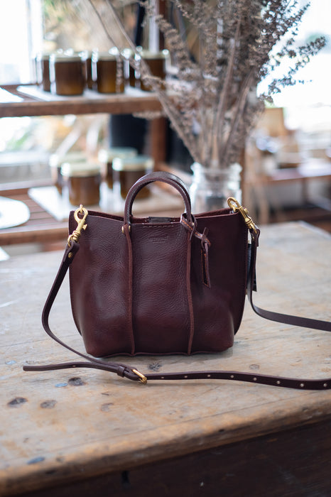 Genoa Leather Crossbody Bag - Hickory