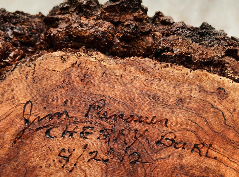 Hand Turned Cherry Burl Live Edge Bowl